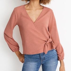 Madewell Texture & Thread Crepe Wrap Top XS